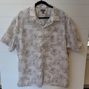 Van Heusen Men's Beige Floral Button Down Shirt